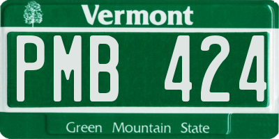 VT license plate PMB424