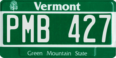 VT license plate PMB427
