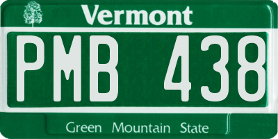 VT license plate PMB438