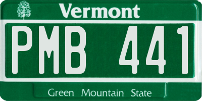 VT license plate PMB441