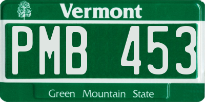 VT license plate PMB453