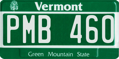 VT license plate PMB460