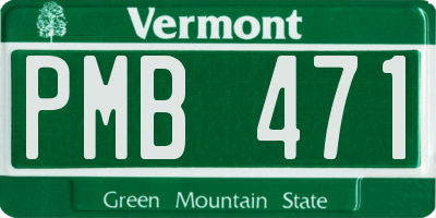 VT license plate PMB471