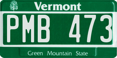 VT license plate PMB473