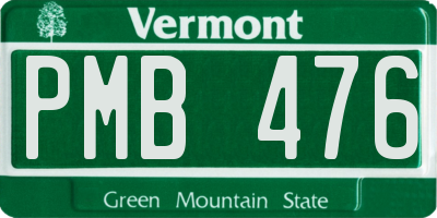 VT license plate PMB476