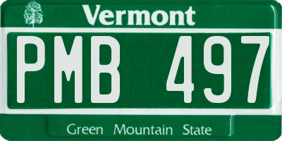 VT license plate PMB497