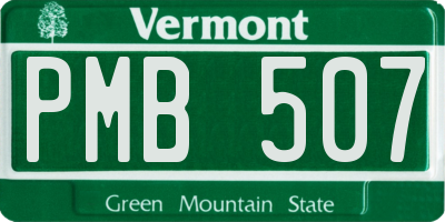 VT license plate PMB507