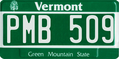 VT license plate PMB509