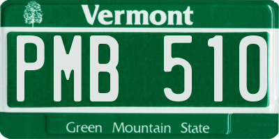 VT license plate PMB510