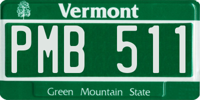 VT license plate PMB511