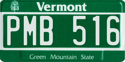 VT license plate PMB516