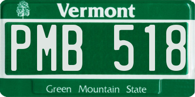 VT license plate PMB518