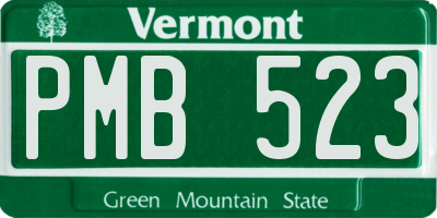 VT license plate PMB523