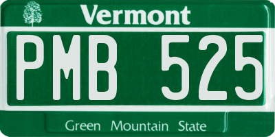 VT license plate PMB525