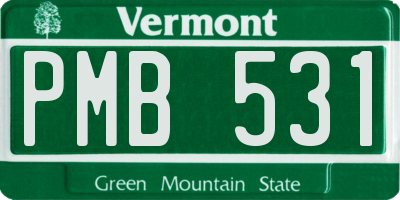 VT license plate PMB531
