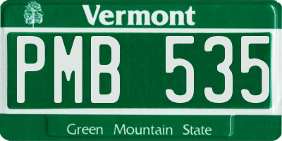 VT license plate PMB535