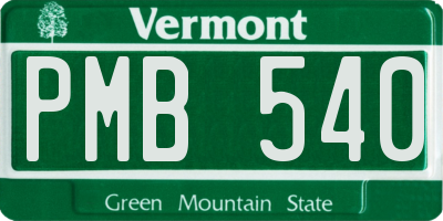 VT license plate PMB540