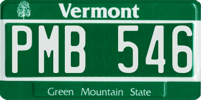 VT license plate PMB546