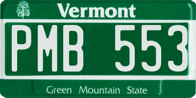 VT license plate PMB553