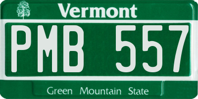 VT license plate PMB557