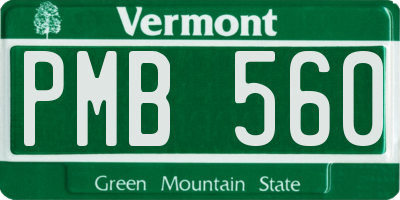 VT license plate PMB560