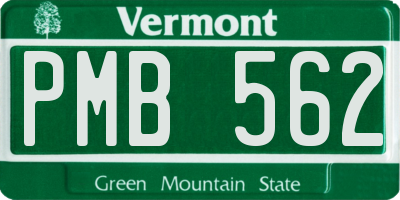VT license plate PMB562