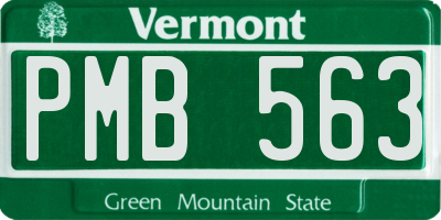 VT license plate PMB563