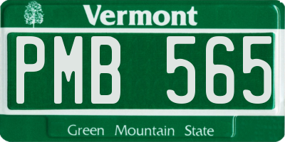 VT license plate PMB565
