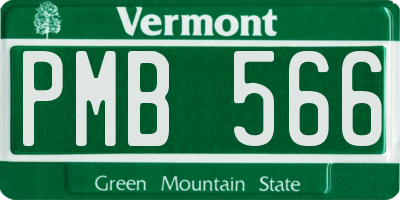 VT license plate PMB566