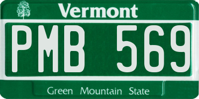 VT license plate PMB569