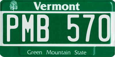 VT license plate PMB570