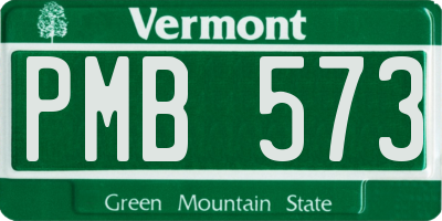 VT license plate PMB573