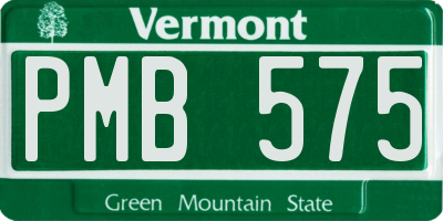 VT license plate PMB575