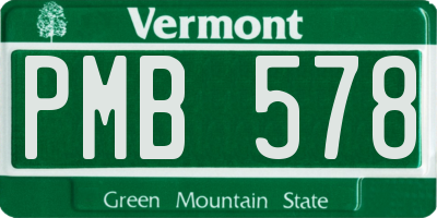 VT license plate PMB578