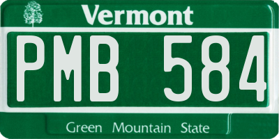 VT license plate PMB584