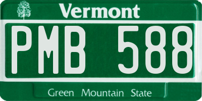 VT license plate PMB588