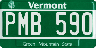 VT license plate PMB590