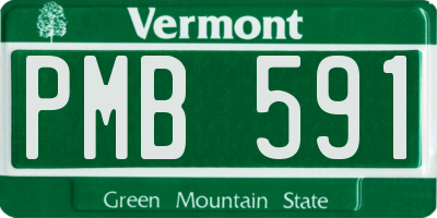 VT license plate PMB591