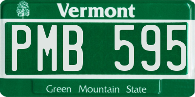 VT license plate PMB595
