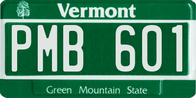 VT license plate PMB601