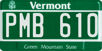 VT license plate PMB610