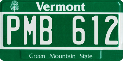 VT license plate PMB612