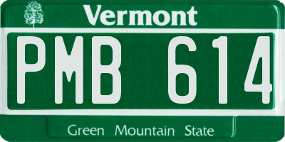 VT license plate PMB614