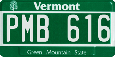 VT license plate PMB616