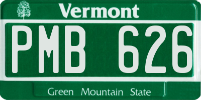 VT license plate PMB626