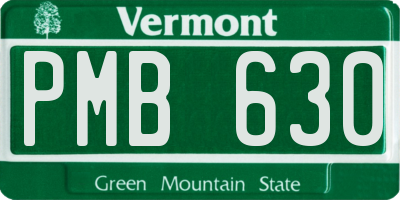 VT license plate PMB630