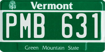 VT license plate PMB631