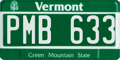 VT license plate PMB633