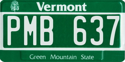 VT license plate PMB637