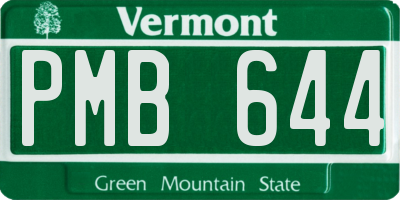 VT license plate PMB644